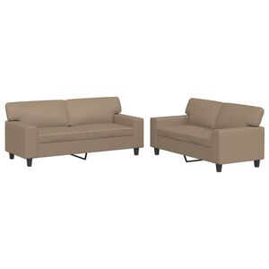 vidaXL 2-dijelni set sofa boja cappuccina od umjetne kože