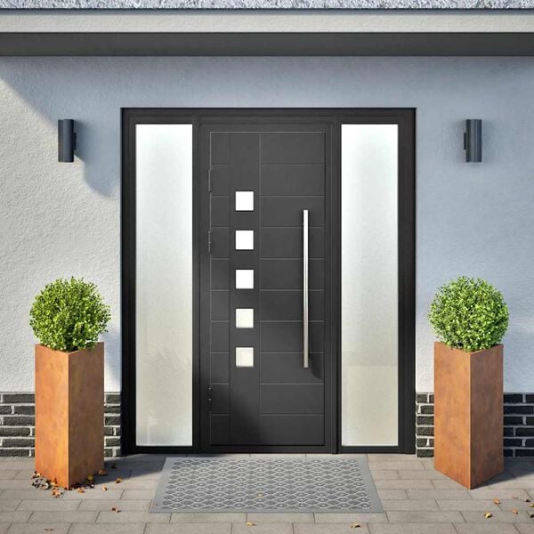 vidaXL Vrtne sadilice 2 kom trokutasta 40x40x75 cm od pohabanog čelika