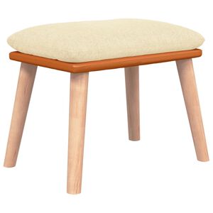 vidaXL Tabure krem 45x29,5x35 cm od tkanine i umjetne kože