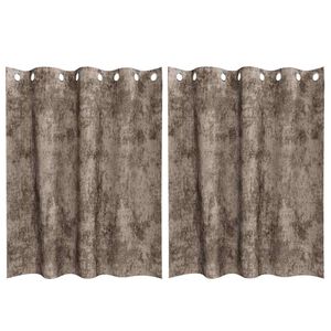 vidaXL Bar&scaron;unaste zavjese 2 pcs Boja cappuccina 140 x 140 cm Bar&scaron;un