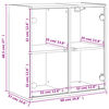 vidaXL Zidni ormarić sa staklenim vratima boja betona 68x37x68,5 cm