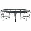 vidaXL Klupa pod drvetom 8-Broj sjedala &Oslash; 160 x 44 cm Čelik Crna