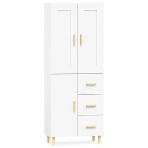 vidaXL Visoka komoda bijela od konstruiranog drva