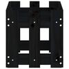 vidaXL Vrtna sadilica s izgledom ograde crna 60x30x30 cm od borovine