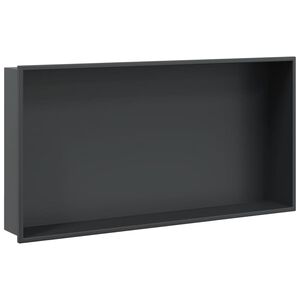 vidaXL Ni&scaron;a za tu&scaron; mat crna 62x32x9 cm nehrđajući čelik