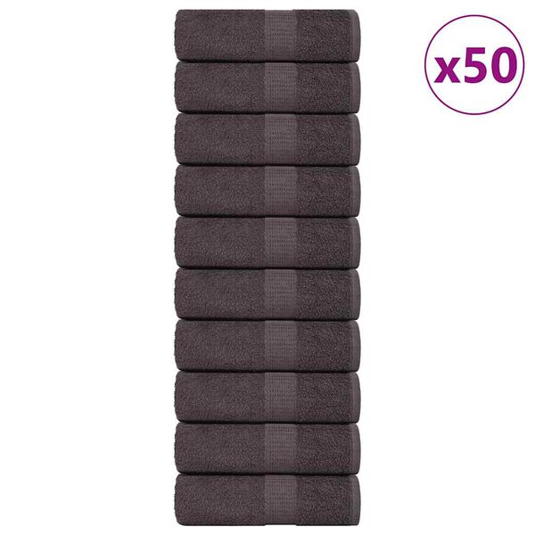 vidaXL Ručnici za goste FROGN 50 kom antracit 30x50 cm 360 g/m&sup2;