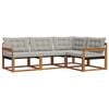 vidaXL Set vanjskih sofa 4 kom. Prirodna i svijetlo siva
