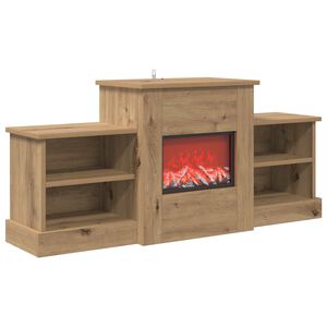 vidaXL Električni kamin Hrast artisan 110 x 30 x 50 cm