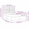 vidaXL LED Box Spring Krevet Tamnozelena 140 x 190 cm tkanina