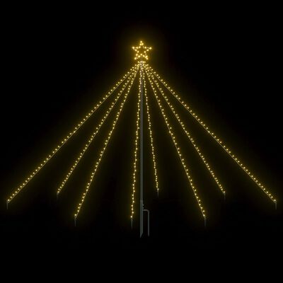 vidaXL Božićno drvce s padajućim LED svjetlima 400 LED žarulja 2,5 m