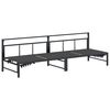 vidaXL Ležaljka Crna 200 x 62 x 59,5 cm Tekstilen