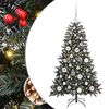 vidaXL Umjetno božićno drvce Zelena 120 cm PVC, Plastika i Čelik