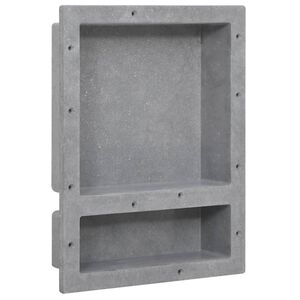 vidaXL Ni&scaron;a za tu&scaron; s 2 odjeljka mat siva 41 x 51 x 10 cm