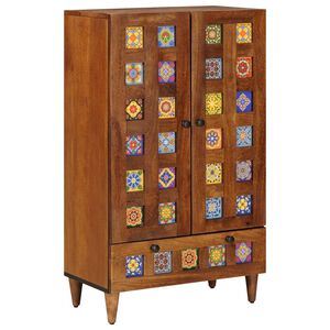 vidaXL Highboard Orah 60 x 33,5 x 100 cm Čvrsto drvo manga