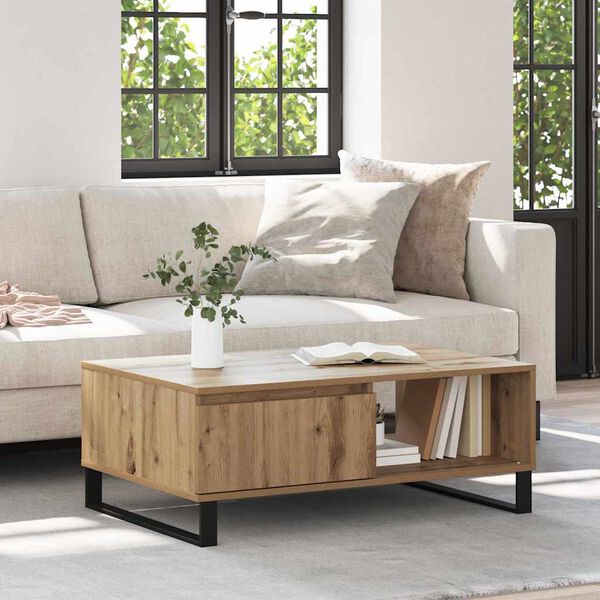 vidaXL Kava Stol Umjetnički hrast 90 x 60 x 35 cm Konstruirano drvo