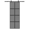 vidaXL Klizna vrata s priborom 76 x 205 cm kaljeno staklo i aluminij
