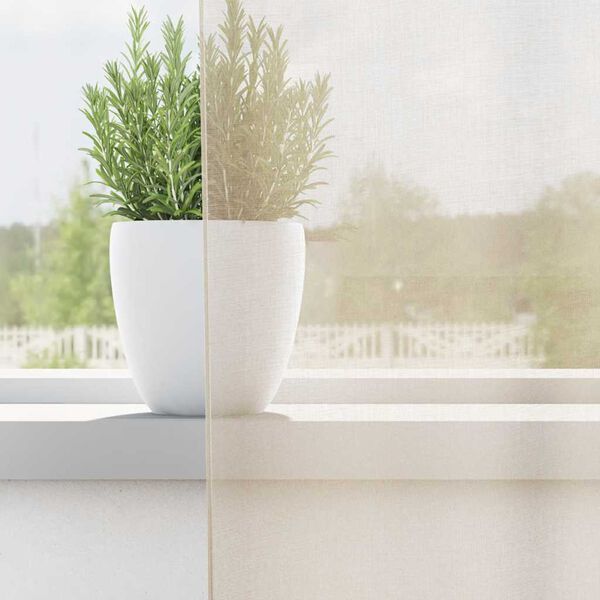 vidaXL Voile zavjese s u&scaron;icama 2 kom krem 140x300 cm