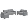 vidaXL 3-dijelni set sofa s jastucima, svijetlo siva tkanina
