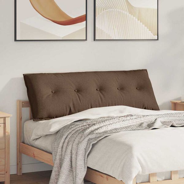 vidaXL Jastuk za leđa Smeđa 140 x 19 x 50 cm tkanina