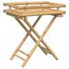 vidaXL Sklopivi stol s pladnjem 60 x 40 x 68 cm od bambusa