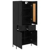 vidaXL Highboard s ladicama 2 pcs Crni hrast Konstruirano drvo