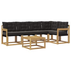 vidaXL Set vanjskih sofa 6 kom. Bijela i crna