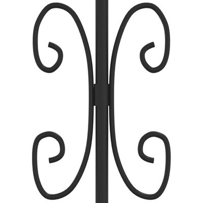vidaXL Vrata za ogradu sa šiljcima crna 103x120 cm čelična