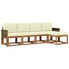 vidaXL Set vanjskih sofa 5 kom. Prirodna i krem Poliester