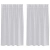 vidaXL Voile zavjesa 2 pcs Svijetlo siva 140 x 140 cm Poliester