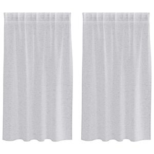 vidaXL Voile zavjesa 2 pcs Svijetlo siva 140 x 140 cm Poliester