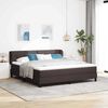 vidaXL Boxspring krevet s madracem Tamno smeđa 180 x 200 cm tkanina