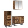 vidaXL Set namje&scaron;taja za kupaonicu 3 kom. Staro drvo 80 x 33 x 60 cm
