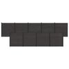 vidaXL Set ograde 9 kom. 1564 x 186 cm WPC i aluminij Crna