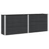 vidaXL Povi&scaron;ena vrtna gredica Crna 250 x 50 x 91 cm alu.