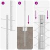vidaXL Ograda s postovima Srebrno 1,6 x 25 m Čelik