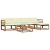 vidaXL Set vanjskih sofa s jastukom 6 pcs Prirodna i krem