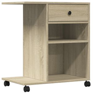 vidaXL Stalak za pisač s kotačima boja hrasta sonome 60 x 40 x 68,5 cm