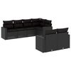 vidaXL 7-dijelni set vrtnih sofa od poliratana s jastucima crni