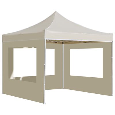 vidaXL Sklopivi šator za zabave sa zidovima aluminijski 2 x 2 m krem