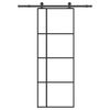 vidaXL Klizna vrata s priborom 76 x 205 cm od ESG stakla i aluminija
