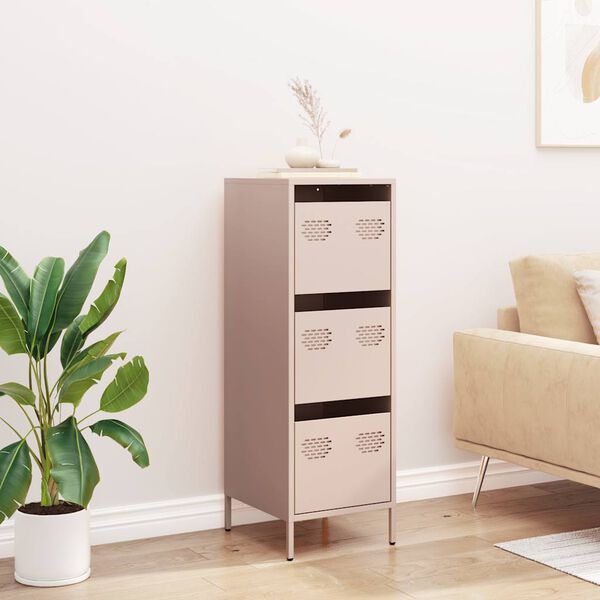 vidaXL Visoka ploča ružičasta 39x35x103,5 cm čelik