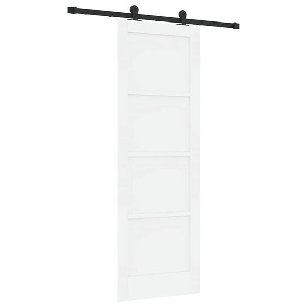 vidaXL Klizna vrata ORKDAL Bijelo 73,5 x 211 cm Čvrsto borovo drvo