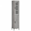 vidaXL Visoka komoda siva sonome 34,5x34x180 cm od konstruiranog drva