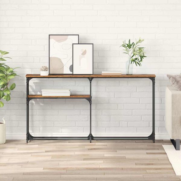 vidaXL Konzolnistol Staro drvo 145x22.5x75cm Konstruirano drvo