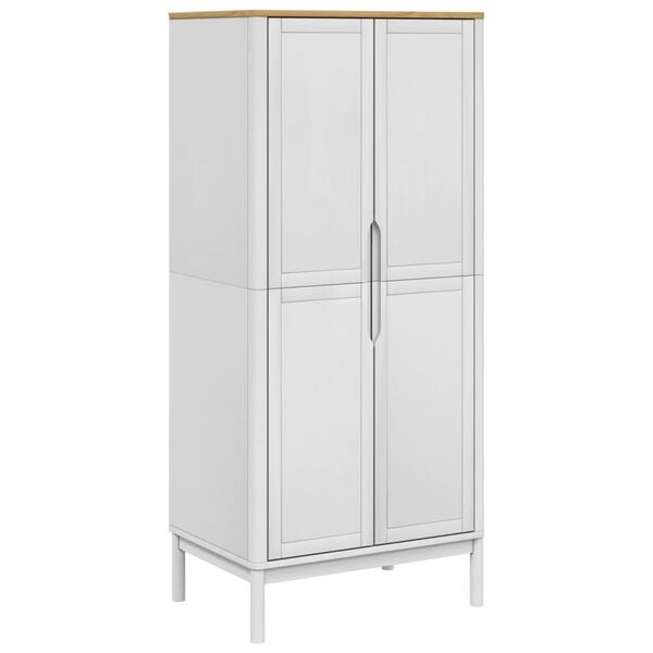 vidaXL Ormar FLORO bijeli 77 x 53 x 171 cm od masivne borovine