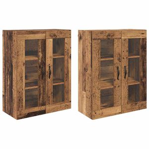 vidaXL Zidni ormari 2 kom. Staro drvo 69,5 x 34 x 90 cm