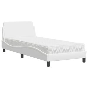 vidaXL Krevet s madracem Dover bijeli 80 x 200 cm od umjetne kože