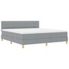 vidaXL LED Box Spring Krevet Svijetlo siva 180 x 200 cm tkanina