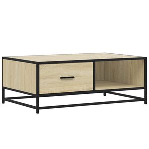 vidaXL Stolić za kavu boja hrasta sonome 90x57x35 cm od drva i metala