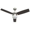 vidaXL Stropni ventilator sa svjetlom i daljinskim 108 cm tamnosmeđi
